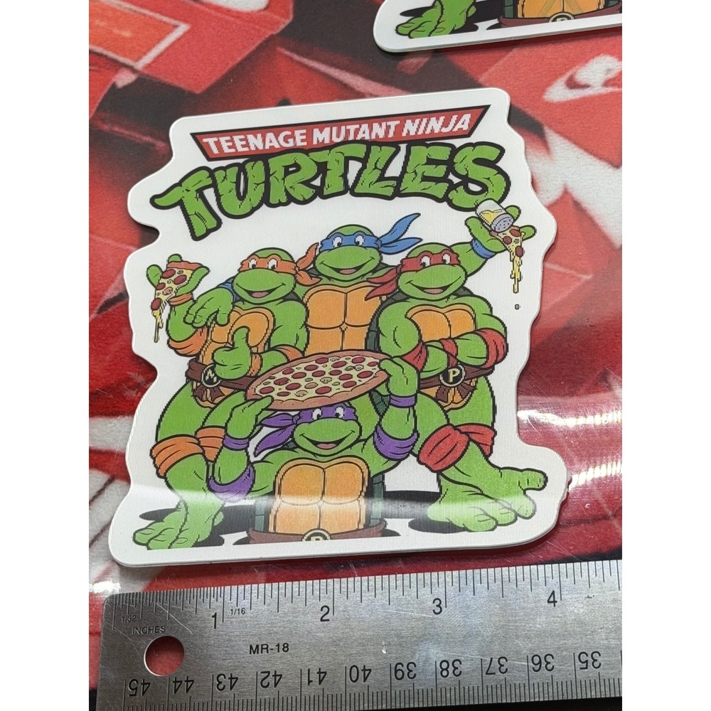 Teenage Mutant Ninja Turtles Pizza Group Vinyl Sticker TMNT Decal Retro 3.5 Inch